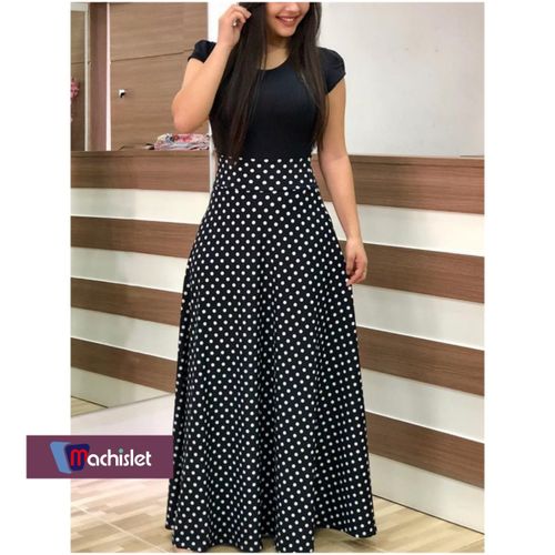 Machislet Daily Work Can Wear Women Casual Long Dress Short Sleeve Evening Gown-Black Item | Buy Machislet Daily Work Can Wear Women Casual Long Dress Short Sleeve Evening Gown-Black | SPOP Enterprise Global